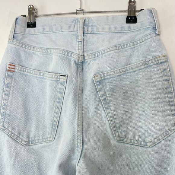 BDG Urban Outfitters High Rise Distressed Straight Jeans 26 Light Wash #AM - Picture 8 of 9